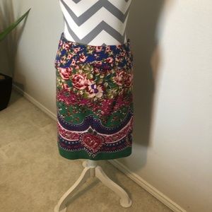 NWT Anthropologie Maeve print pencil skirt